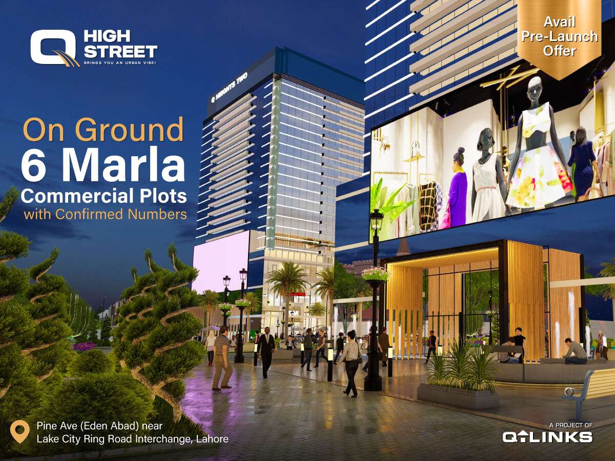 On Ground 6 Marla Commercial Plots with Confirmed Numbers